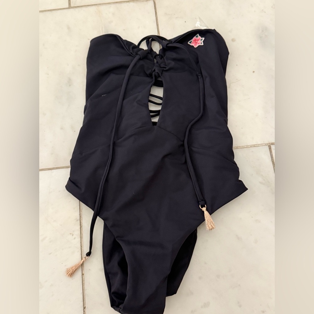 Spiritual Gangster Black One-Piece Swimsuit